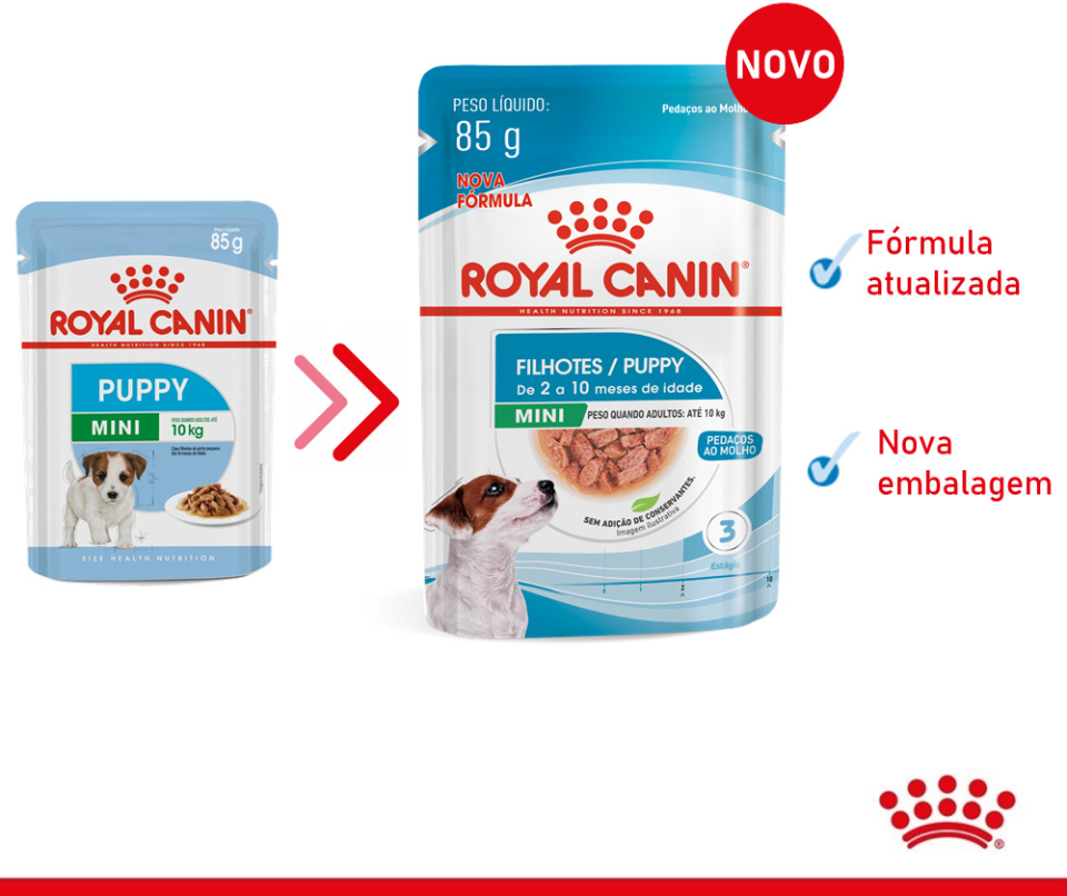 Ração Úmida Royal Canin Sachê Size Health Nutrition Puppy Wet para Cães Filhotes Raças Pequenas - 85 g