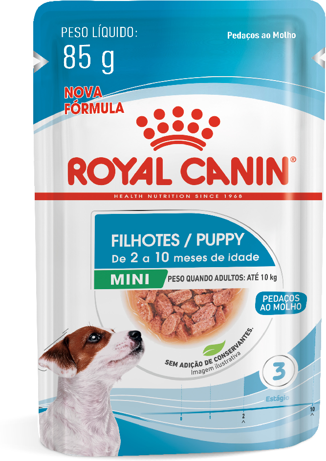 Ração Úmida Royal Canin Sachê Size Health Nutrition Puppy Wet para Cães Filhotes Raças Pequenas - 85 g