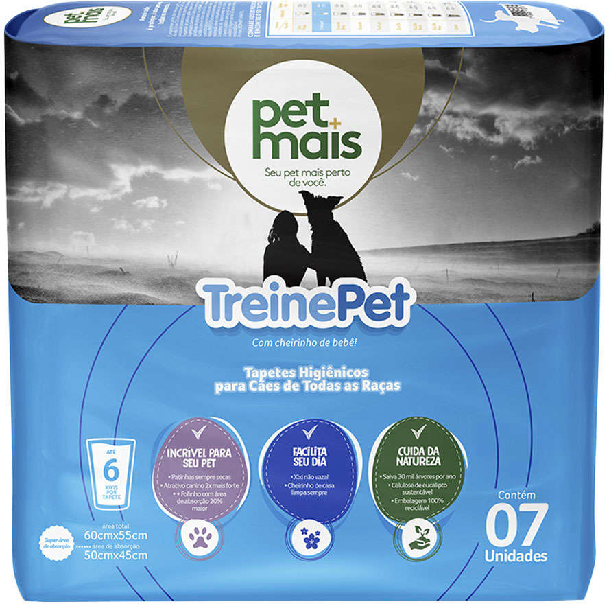 Tapete Higiênico Petmais TreinePet para Cães - 07 Unidades