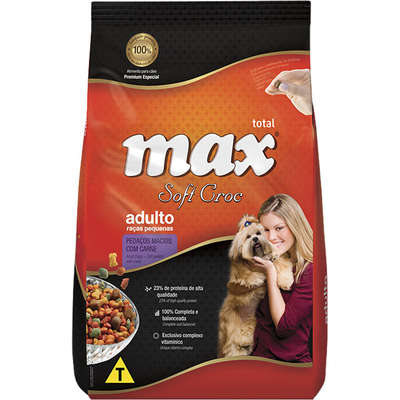 Ração Total Max Soft Croc para Cães Adultos de Raças Pequenas