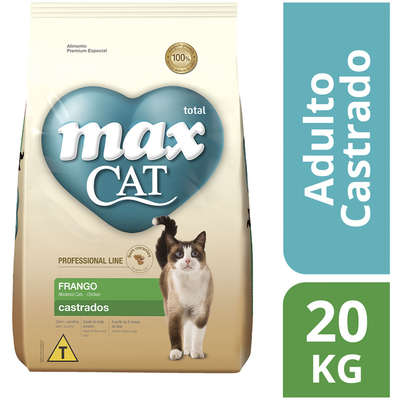 Ração Total Max Cat Line Frango para Gatos Adultos Castrados