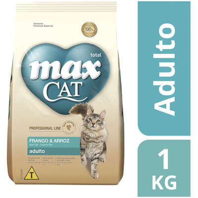 Ração Total Max Cat Line Frango e Arroz para Gatos Adultos
