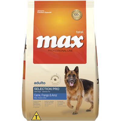 Ração Total Max Professional Line Selection Pro Carne, Frango & Arroz para Cães Adultos