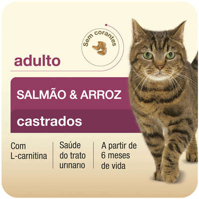Ração Seca Total Max Cat Professional Line Salmão & Arroz para Gatos Castrados