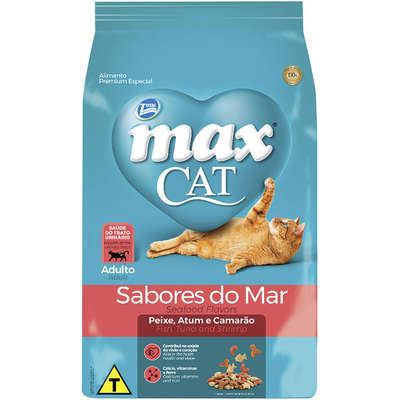 Ração Seca Total Max Cat Sabores do Mar para Gatos Adultos