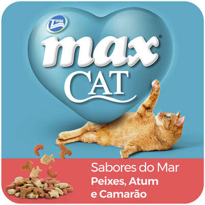 Ração Seca Total Max Cat Sabores do Mar para Gatos Adultos