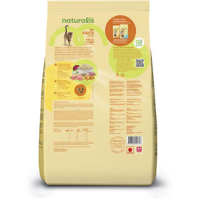 Ração Seca Total Naturalis Peru e Frango para Gatos Adultos Castrados