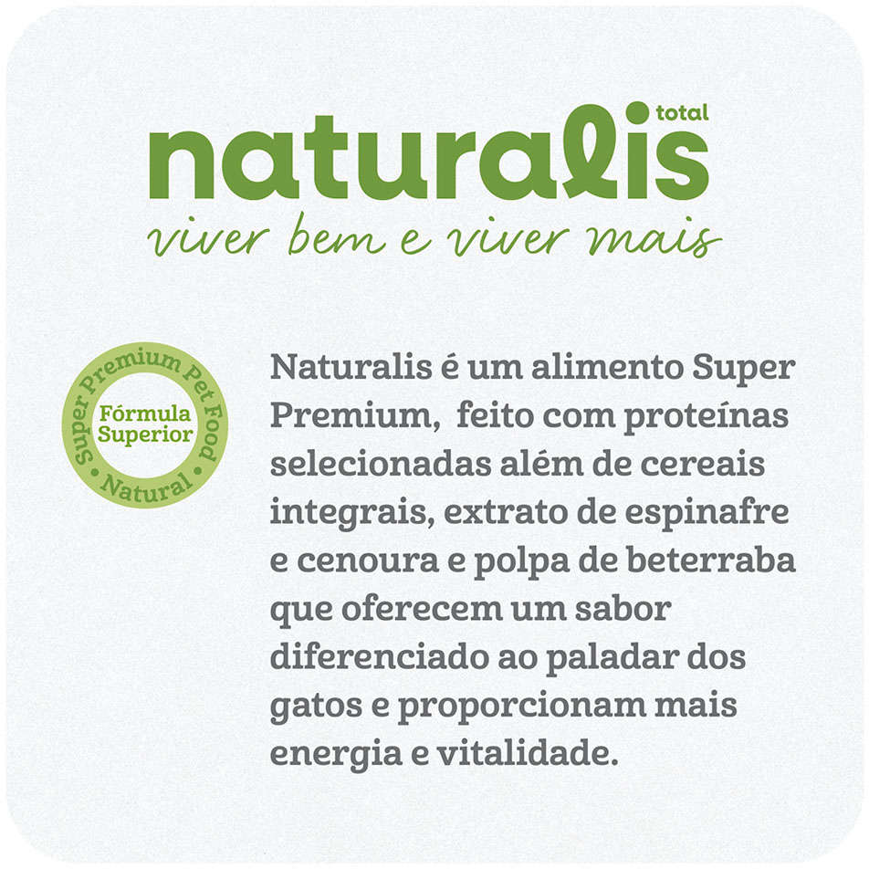 Ração Seca Total Naturalis Peru e Frango para Gatos Adultos Castrados - 9Kg