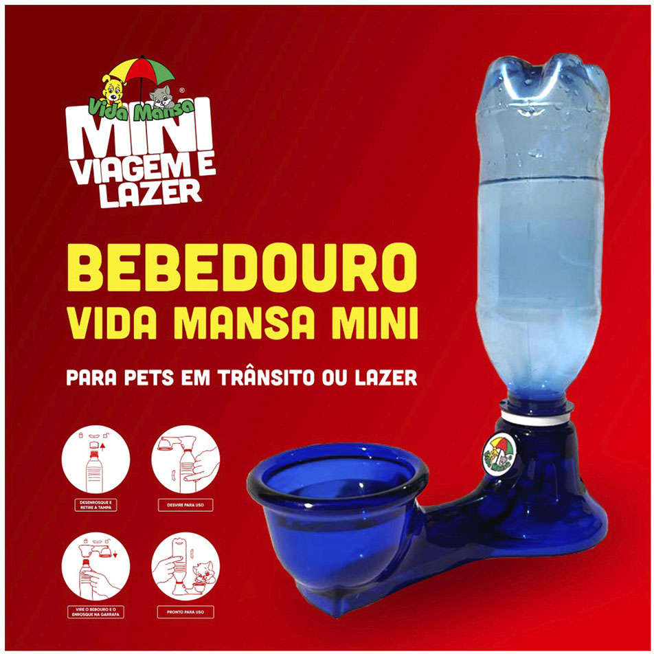 Bebedouro Vida Mansa Mini Violeta - Tam. Único