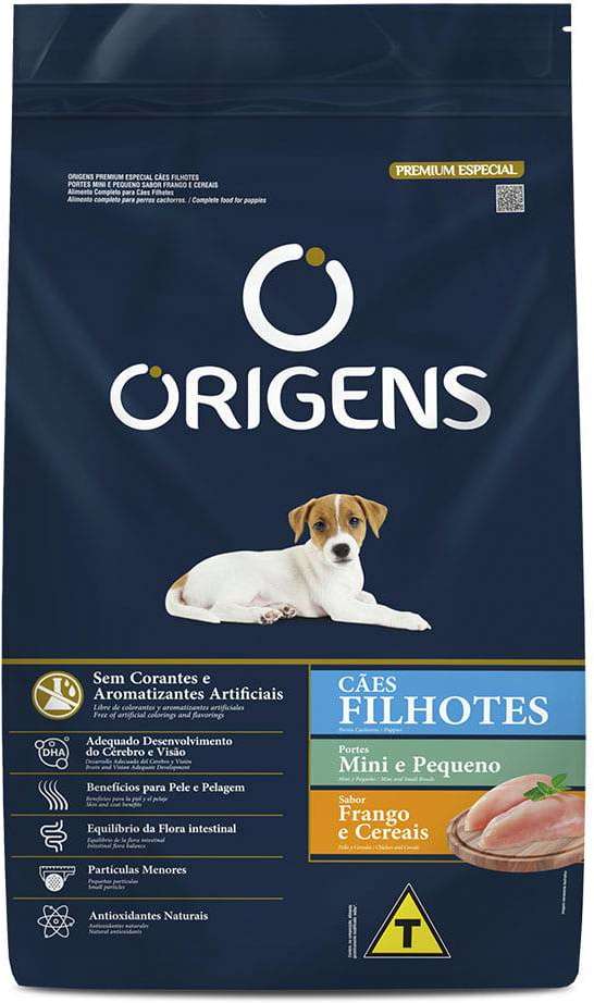 Ração Seca Origens Frango e Cereais Cães Filhotes - 3Kg