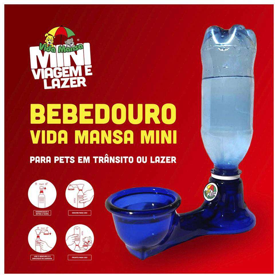Bebedouro Vida Mansa Mini Transparente - Tam. Único