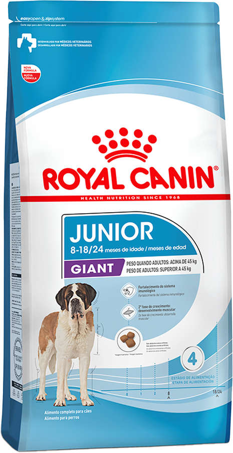 Ração Royal Canin Giant Junior para Filhotes de Cães Gigantes de 8 a 18/24 Meses de Idade - 12Kg