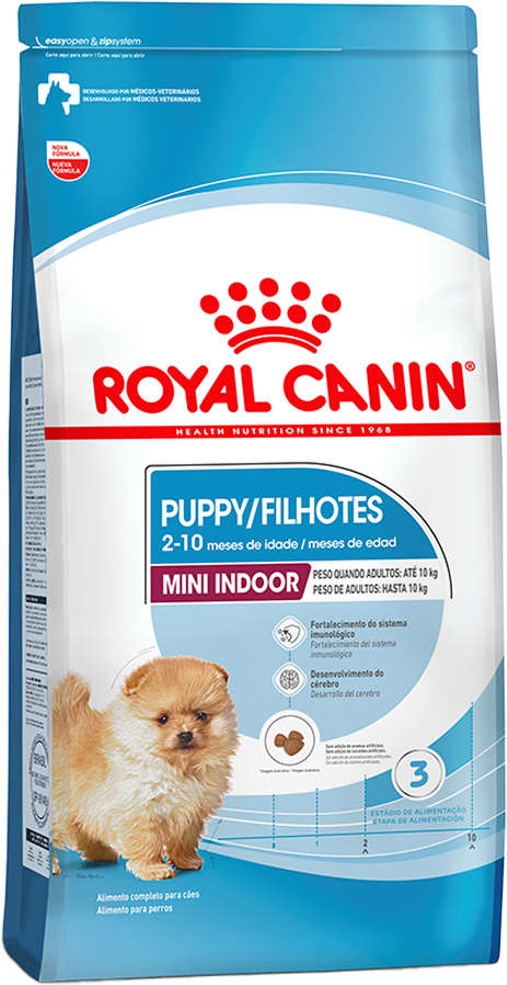 Ração Royal Canin Mini Indoor Junior Cães Filhotes - 2,5Kg
