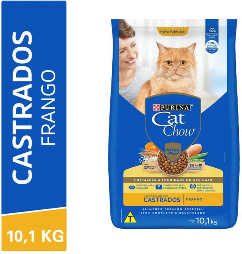 Ração Nestlé Purina Cat Chow para Gatos Castrados - 10,1Kg