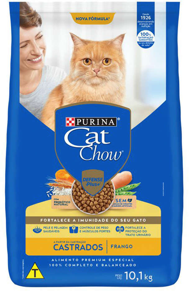 Ração Nestlé Purina Cat Chow para Gatos Castrados - 10,1Kg