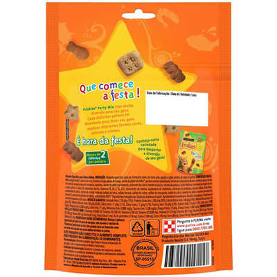 Petisco Nestlé Purina Friskies Party Mix Frango, Fígado e Peru para Gatos Adultos