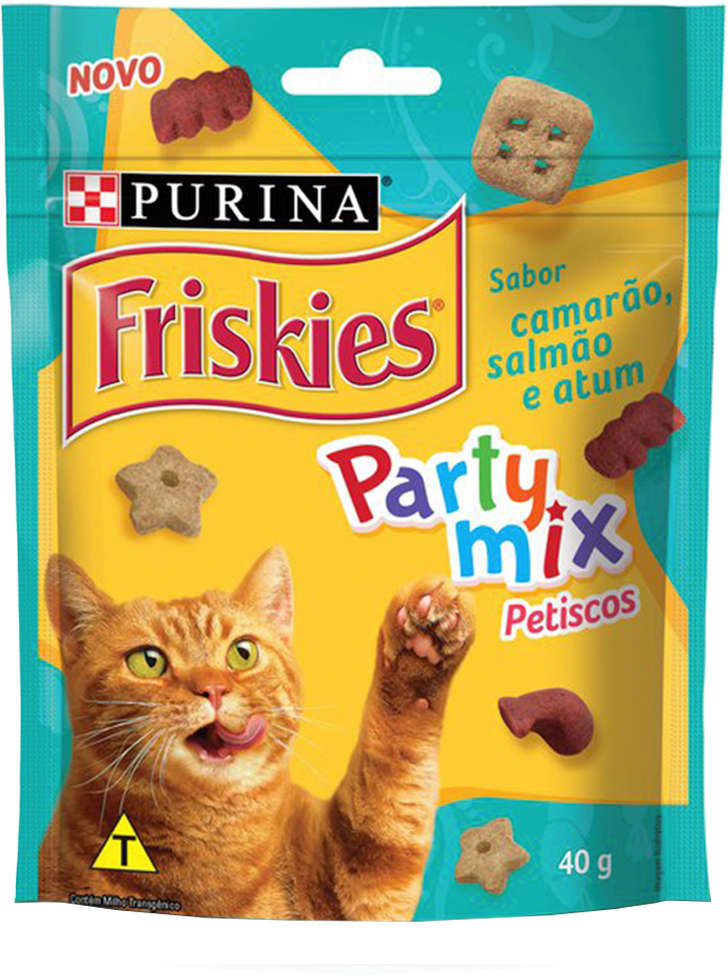 Petisco Purina Friskies Friskies para Gatos Adultos Sabor Camarão e Atum - 40g