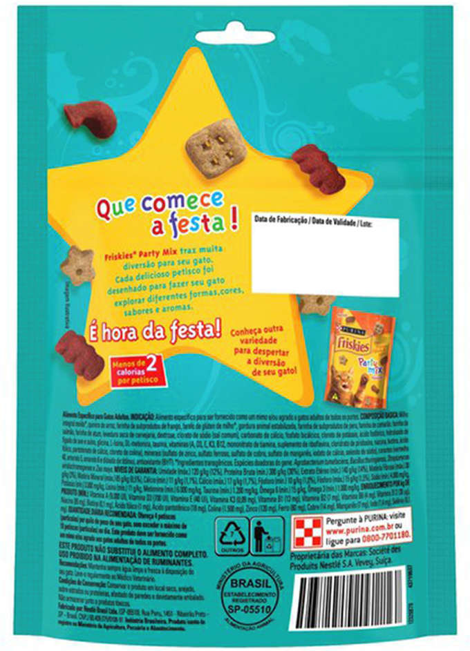 Petisco Purina Friskies Friskies para Gatos Adultos Sabor Camarão e Atum - 40g