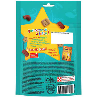 Petisco Nestlé Purina Friskies Party Mix Camarão, Salmão e Atum para Gatos Adultos
