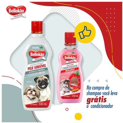 Kit Bellokão Shampoo Pele Sensível + Condicionador Morango	