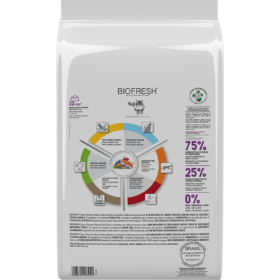 Ração Seca Biofresh Salmão, Maçãs, Orégano e Blueberry para Gatos Adultos