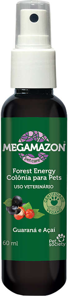 Colônia Megamazon Forest Energy Guaraná e Açaí para Cães e Gatos - 60 mL