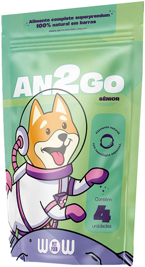 Petisco WOW Pet Food AN2GO Carne para Cães Sênior - 4 Unidades