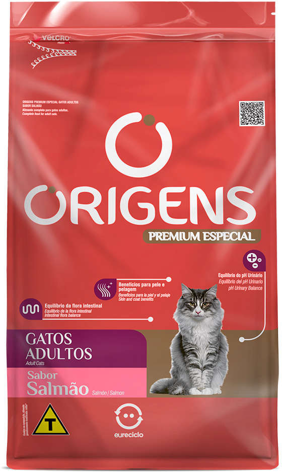Ração Seca Origens Salmão para Gatos Adultos - 3Kg