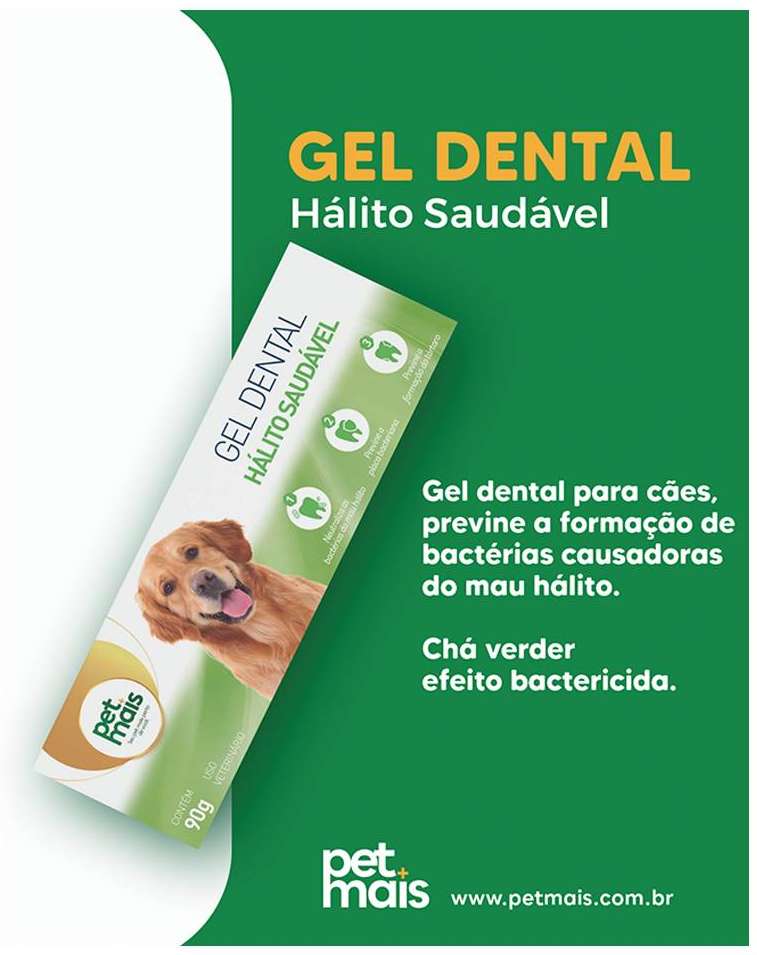 Gel Dental Petmais Hálito Saudável para Cães e Gatos - 90 g