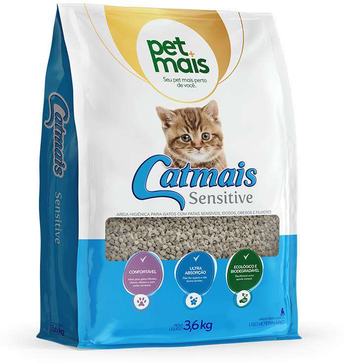 Granulado Sanitário Petmais Catmais Performance Sensitive para Gatos - 3,6Kg
