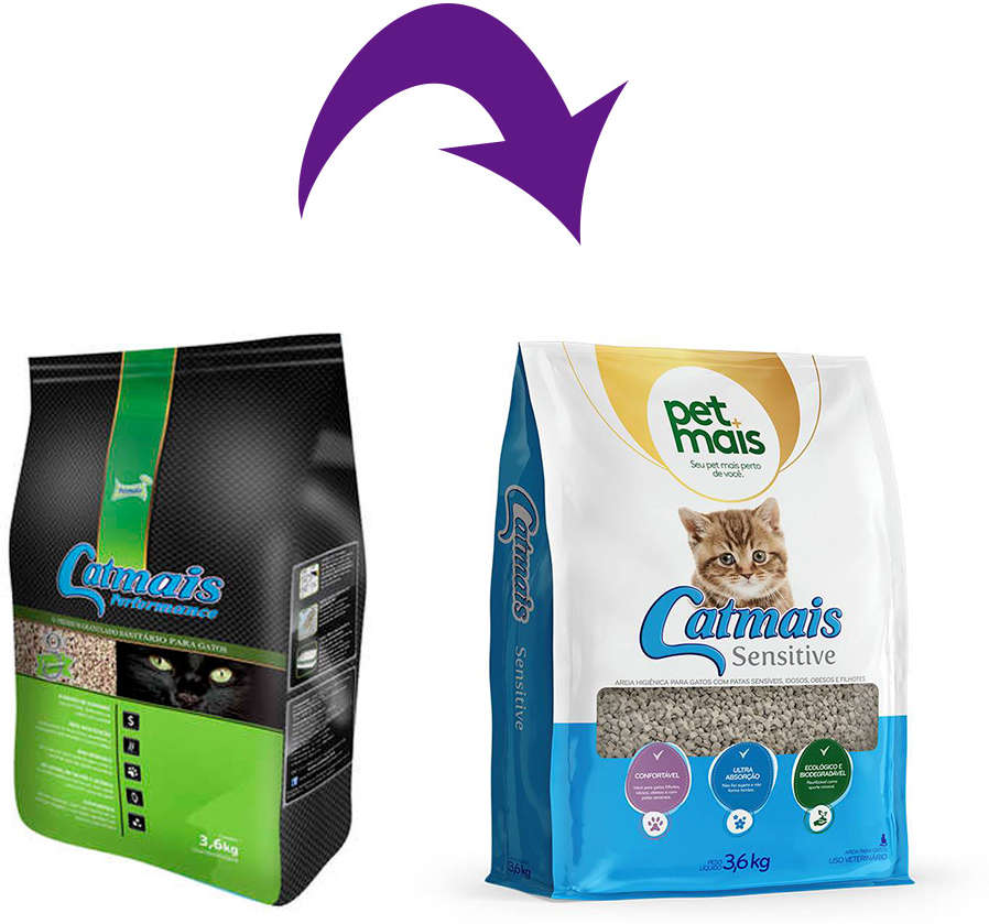 Granulado Sanitário Petmais Catmais Performance Sensitive para Gatos - 3,6Kg