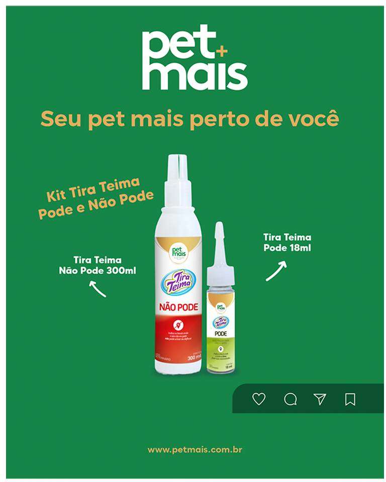 Kit de Adestramento Petmais Pode, Não Pode - 300 mL + 18 mL