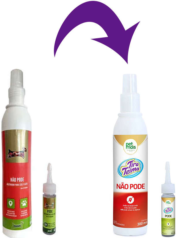 Kit de Adestramento Petmais Pode, Não Pode - 300 mL + 18 mL