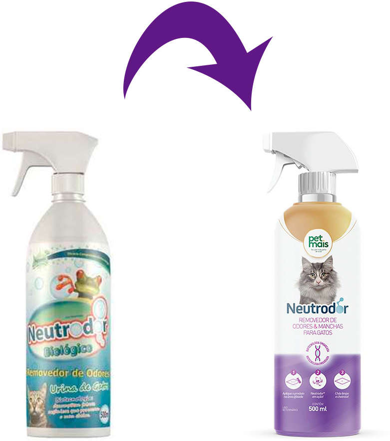 Removedor de Odores Petmais Neutrodor Gatos - 500 mL