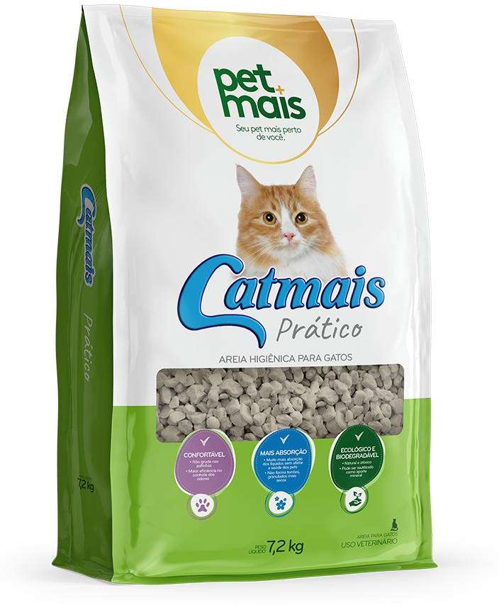Granulado Sanitário Petmais Catmais Prático para Gatos - 7,2Kg