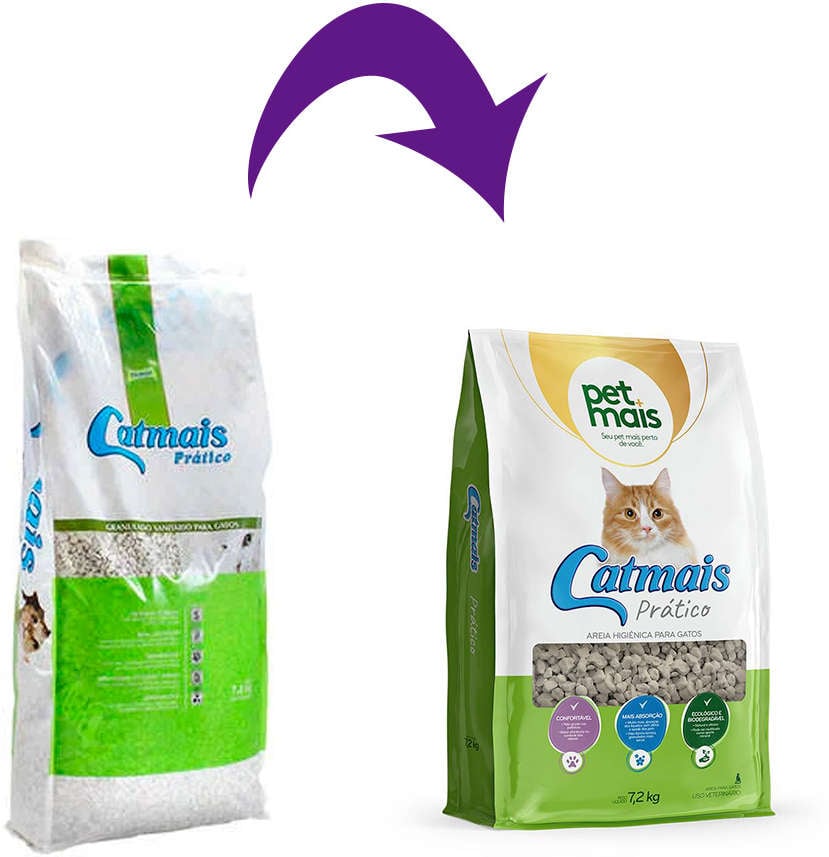 Granulado Sanitário Petmais Catmais Prático para Gatos - 7,2Kg