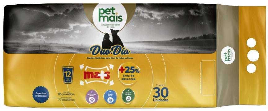 Tapete Higiênico Petmais Duo Dia Mais - 30 Unidades