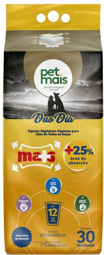 Tapete Higiênico Petmais Duo Dia Mais - 30 Unidades