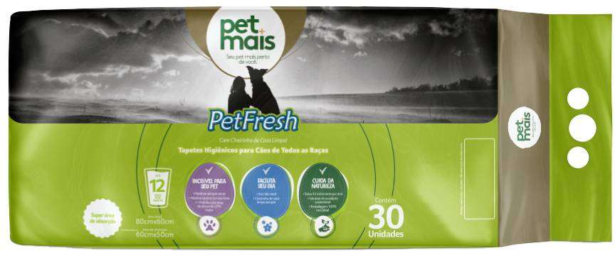 Tapete Higiênico Petmais Pet Fresh Aromatizado - 30 Unidades