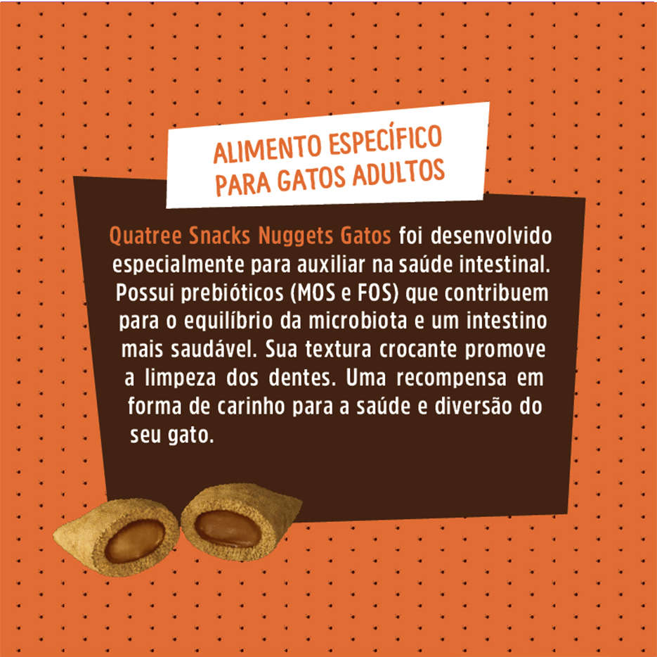 Kit Snack Quatree para Gatos Adultos Sabor Salmão - 3 Unidades