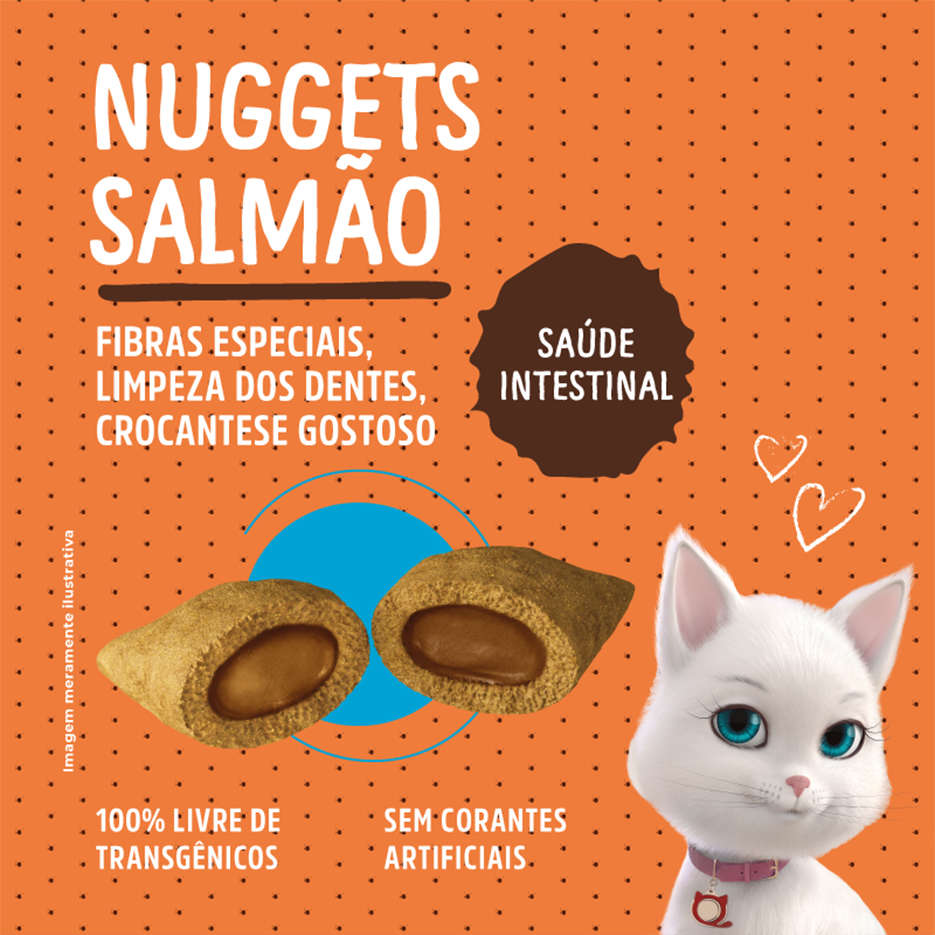 Kit Snack Quatree para Gatos Adultos Sabor Salmão - 3 Unidades