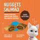 Snacks Quatree Nuggets Salmão Saúde Intestinal para Gatos