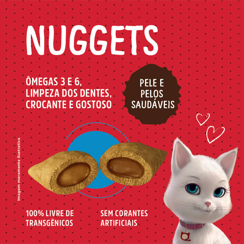 Snack Quatree para Gatos Adultos Sabor Frango Pele e Pelo - 6 Unidades