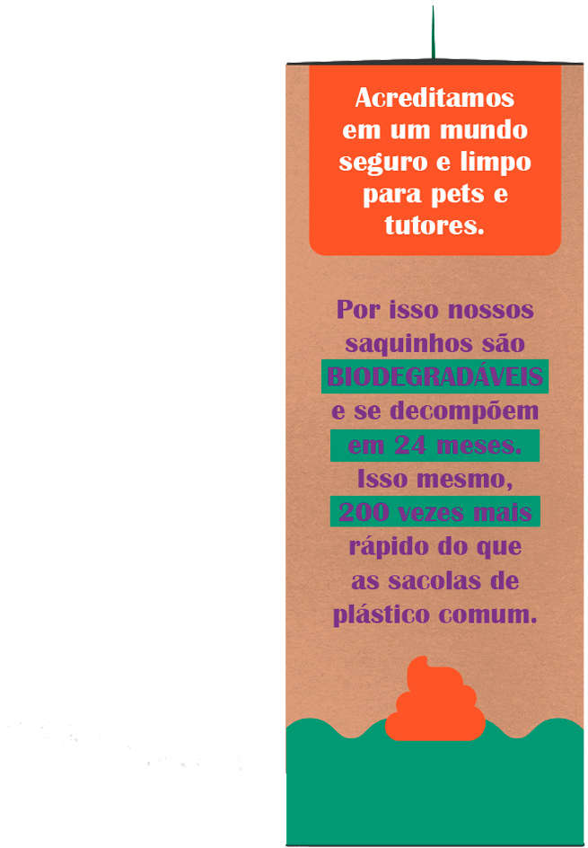 Saquinhos Coletores Huspet Biodegradáveis - 75 Unidades