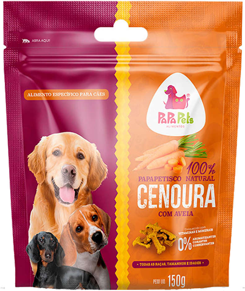 Petisco Papapets Cenoura com Aveia para Cães - 150 g