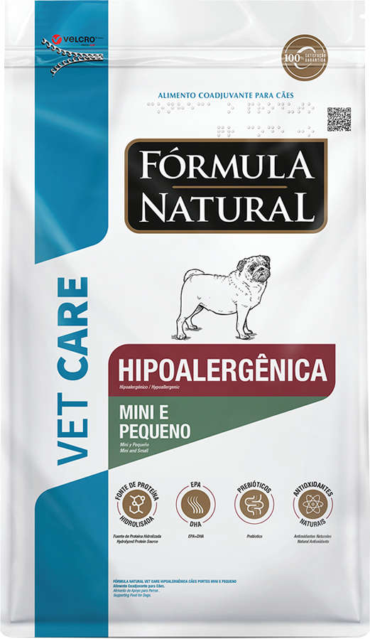 Ração Seca Fórmula Natural Vet Care Hipoalergênica para Cães de Porte Mini e Pequeno - 2Kg