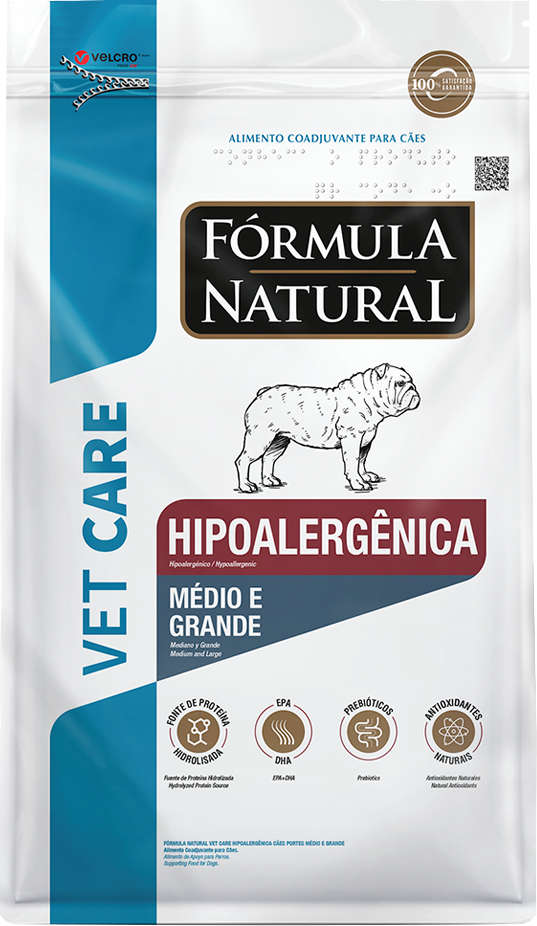 Ração Seca Fórmula Natural Vet Care Hipoalergênica para Cães de Porte Médio e Grande - 10,1Kg