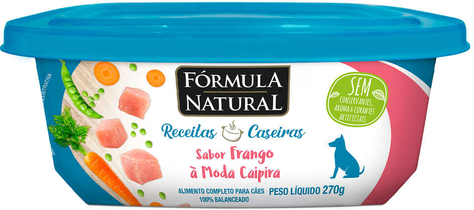 Ração Úmida Fórmula Natural Receitas Caseiras Frango a Moda Caipira para Cães - 270 g