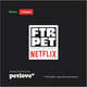 Peitoral Antipuxão Future Pet Netflix Branca para Cães