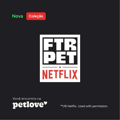 Guia com Amortecedor Future Pet Netflix Branca para Cães